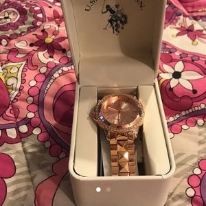 Polo rose gold watch